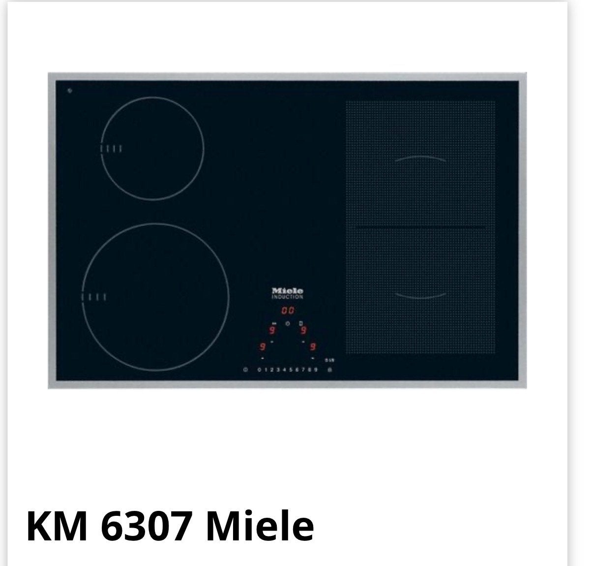 Miele KM 6307 PowerFlex Inductie Kookplaat, Witgoed en Apparatuur, Gebruikt, Inbouw, Inductie, 4 kookzones
