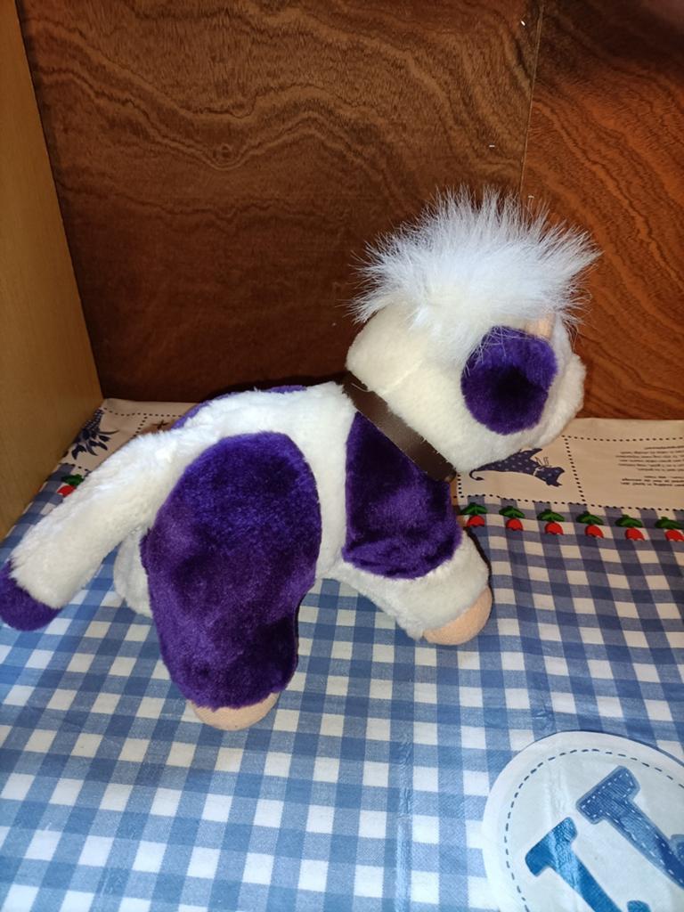 Vintage Milka koe knuffel met bel 22 cm, Ophalen of Verzenden, Zo goed als nieuw