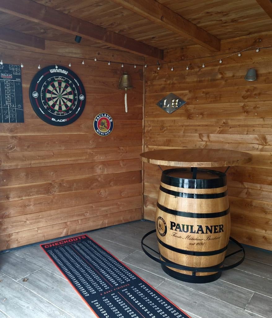 Paulaner Bier statafel van wijnvat De Kornschuur, Ophalen, Nieuw, Reclamebord, Plaat of Schild, Overige merken