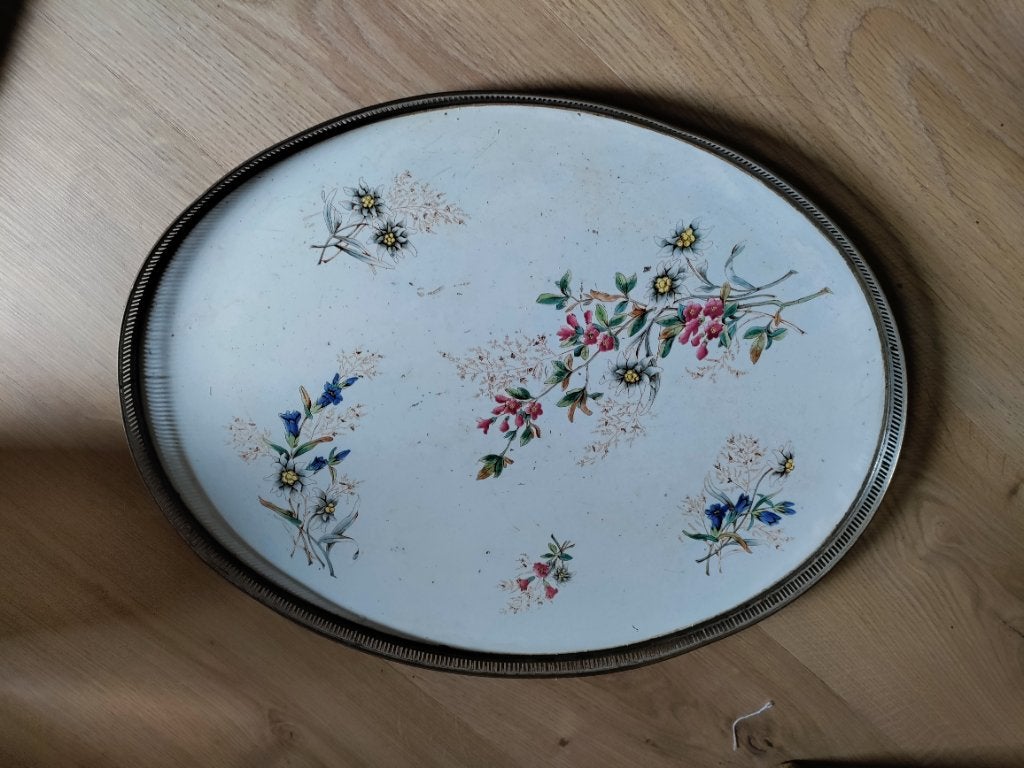 Vintage dienblad, Ophalen, Overige materialen, Gebruikt, Dienblad