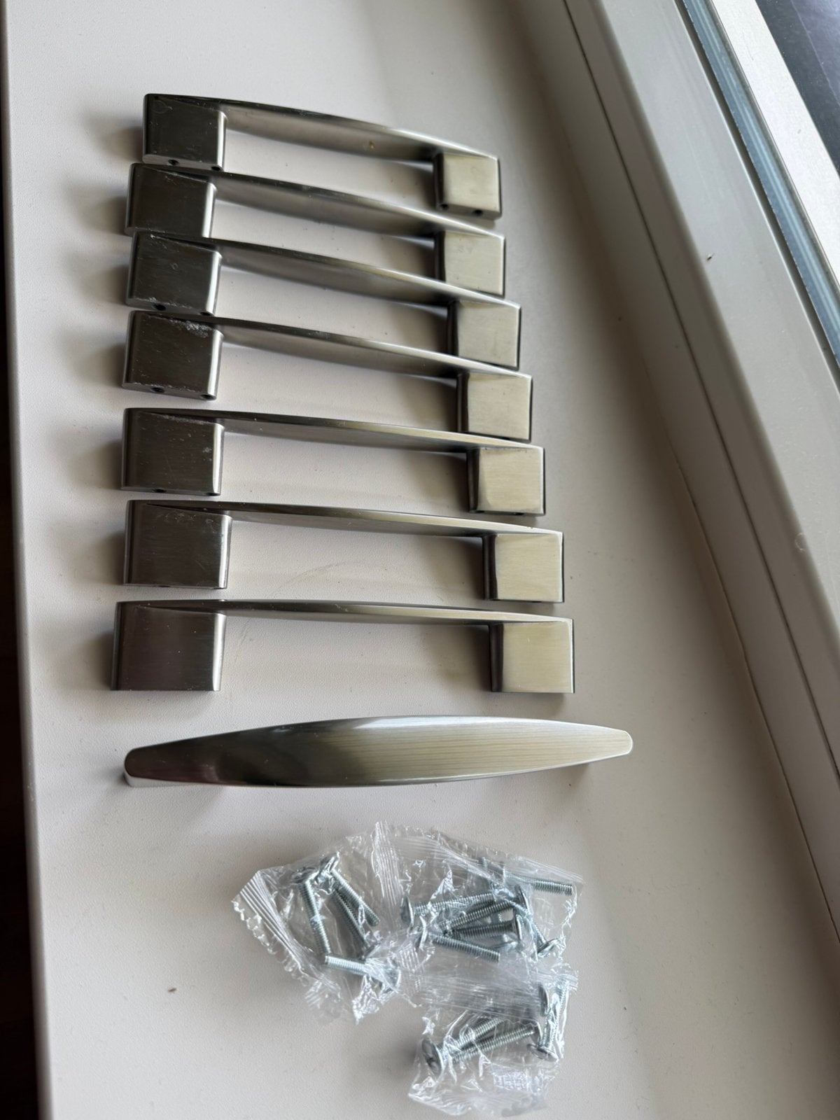 8 x Bruynzeel handgrepen Atlas - maat 96 of 128mm, Zo goed als nieuw, Minder dan 25 cm, Minder dan 100 cm, 50 tot 100 cm