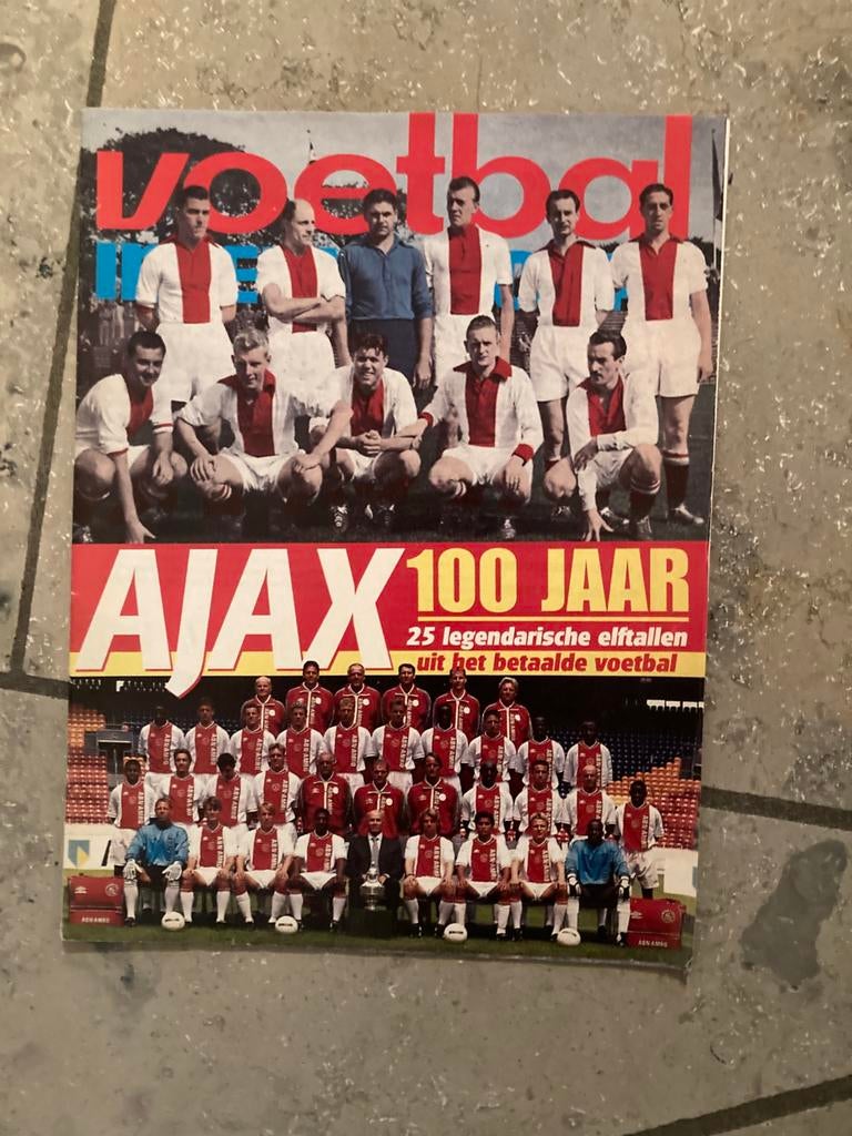 AJAX 100 JAAR 25 POSTER AJAX ELFTALLEN, Ophalen of Verzenden, Zo goed als nieuw, Ajax, Poster, Plaatje of Sticker