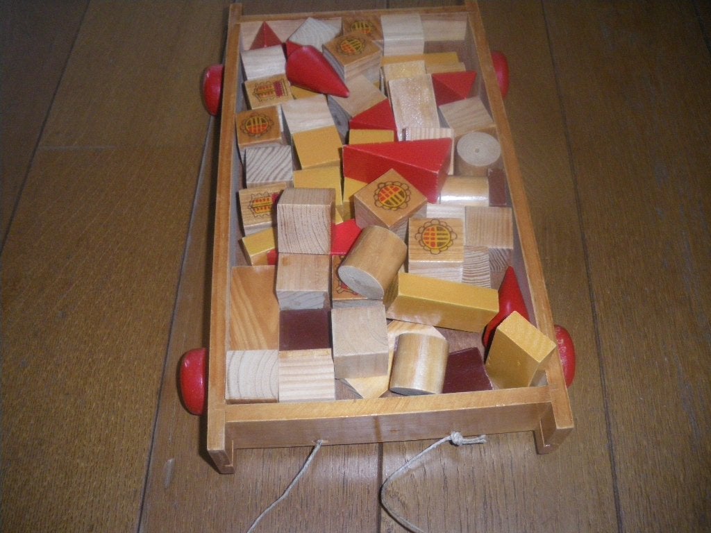kar met blokken, Ophalen of Verzenden, Gebruikt
