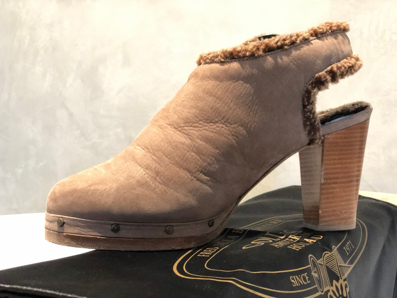 Fred de la Bretoniere Goldies Clogs Maat 36, Ophalen of Verzenden, Zo goed als nieuw, Bruin, Schoenen met hoge hakken