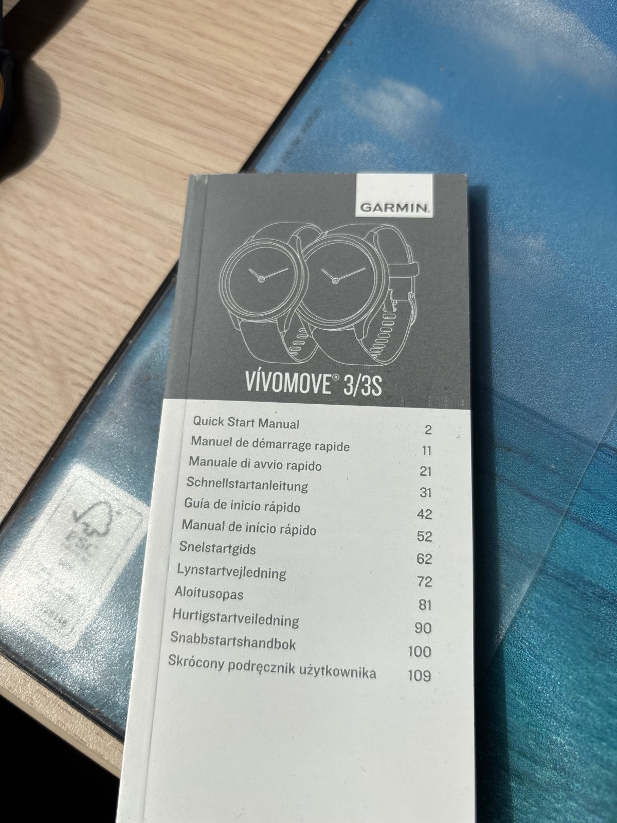 Garmin Vivomove 3/3S Smartwatch - Gebruikt, Gebruikt, Blauw, Hartslag, Ophalen of Verzenden