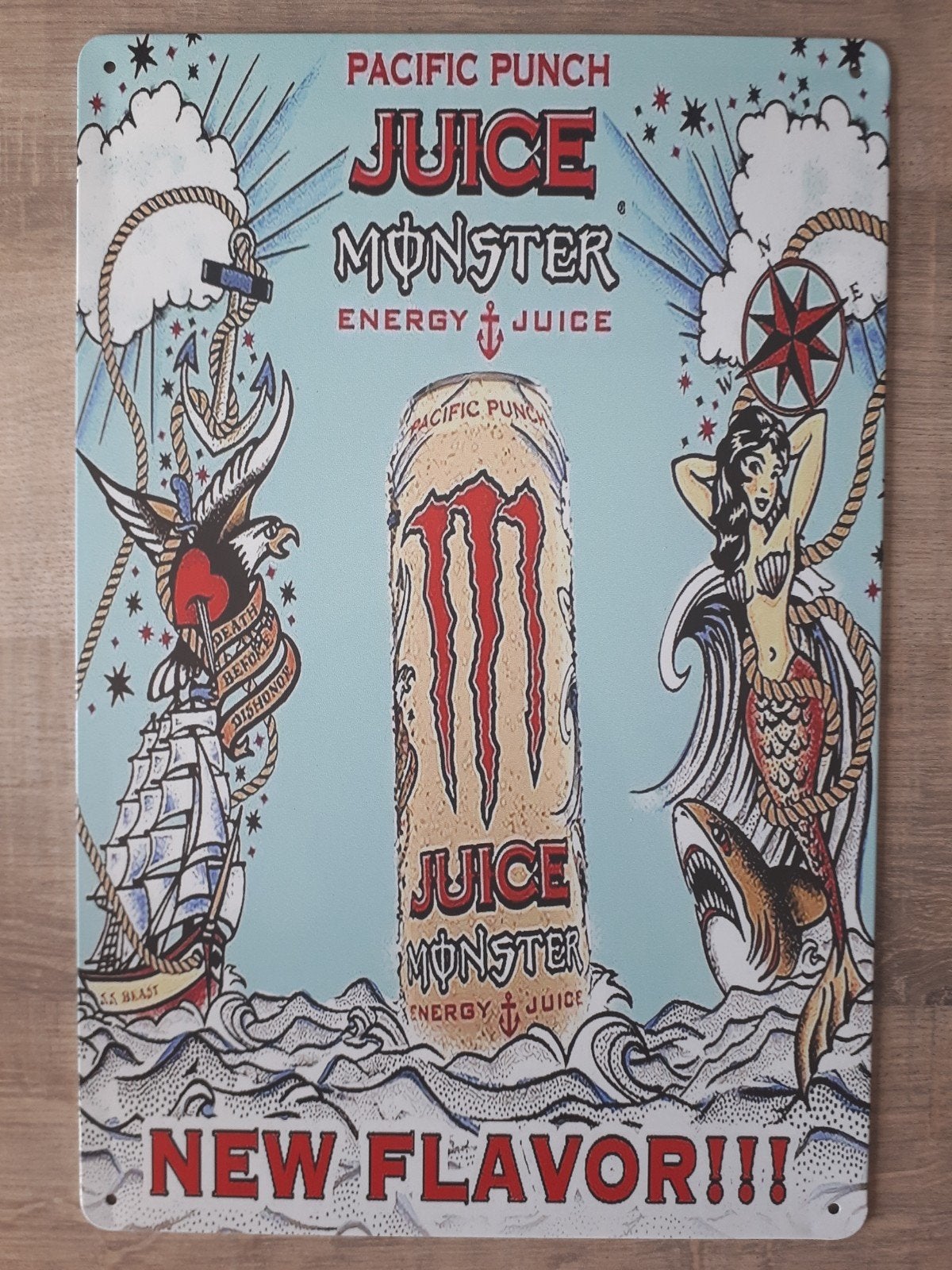 Monster Energy Drink 20x30 cm Metalen Reclamebord, Ophalen of Verzenden, Nieuw, Reclamebord