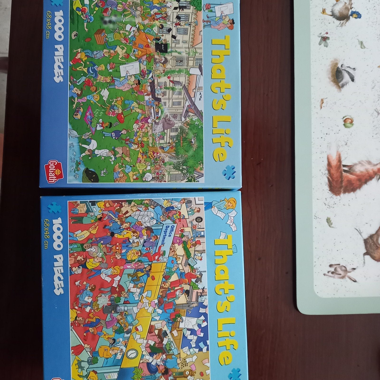 2x That's Life Puzzels 1000 Stukjes - Goliath, Hobby en Vrije tijd, Denksport en Puzzels, Ophalen, 500 t/m 1500 stukjes, Zo goed als nieuw