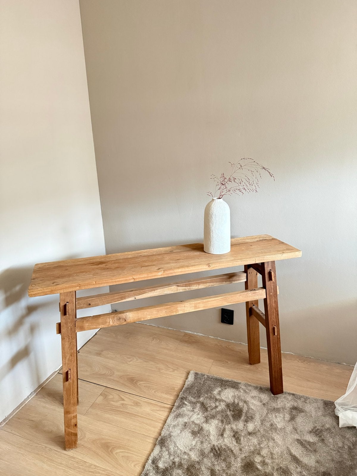 Rustieke houten sidetable / console tafel, Ophalen
