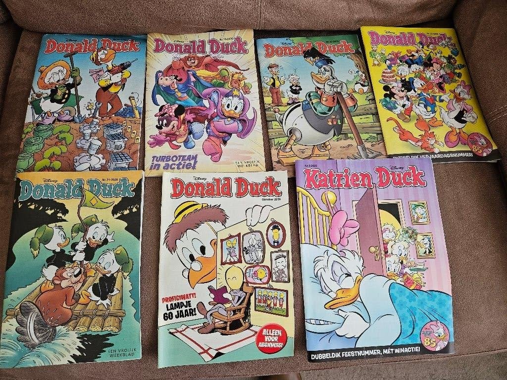 Donald Duck, Boze Wolf, Mickey Mouse (20 strips), Boeken, Stripboeken, Meerdere stripboeken, Ophalen of Verzenden, Gelezen, Walt disnep