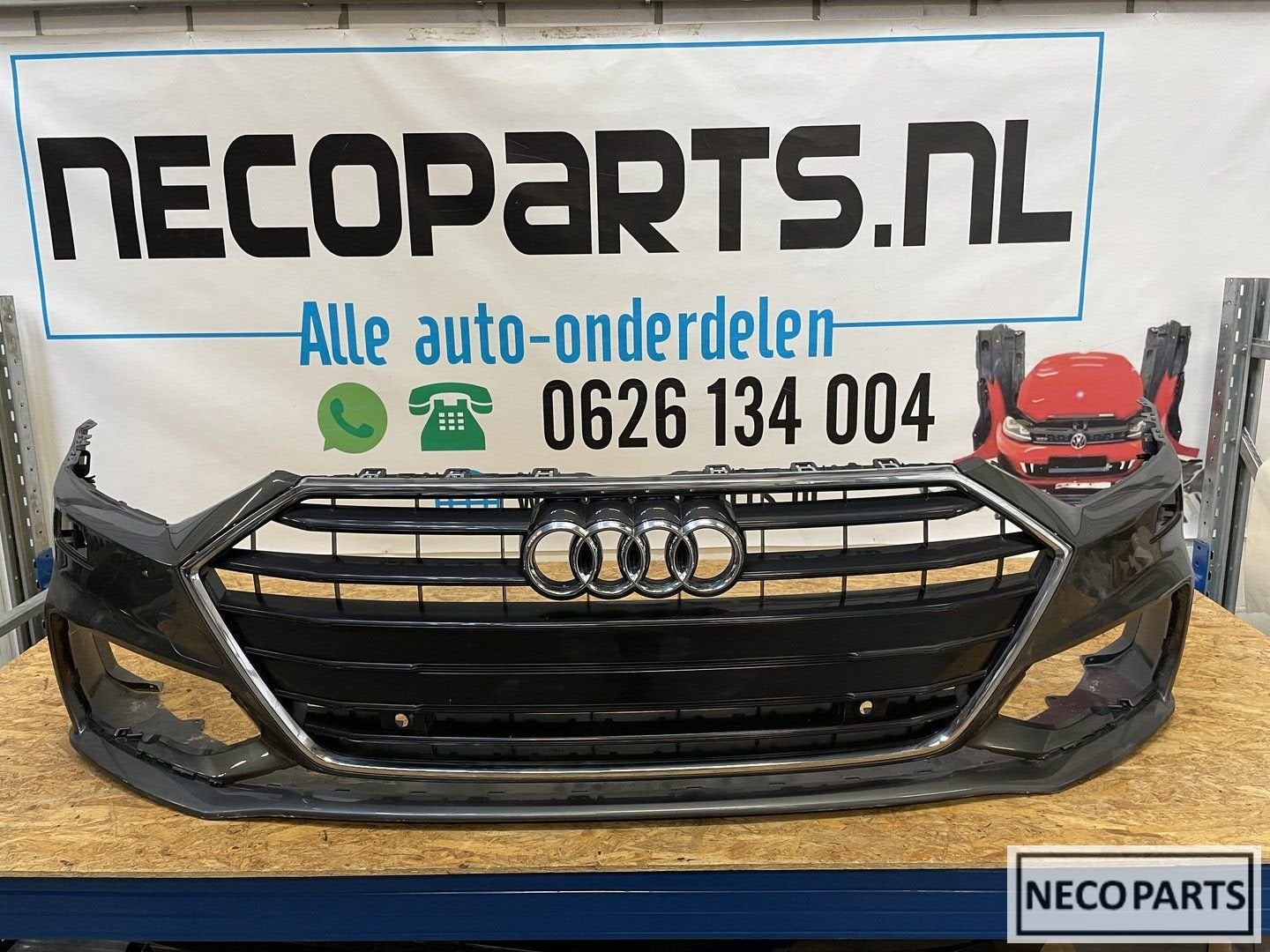 BUMPER AUDI A7 4K S LINE VOORBUMPER GRILL 4K8807437C, Gebruikt, -, -, -