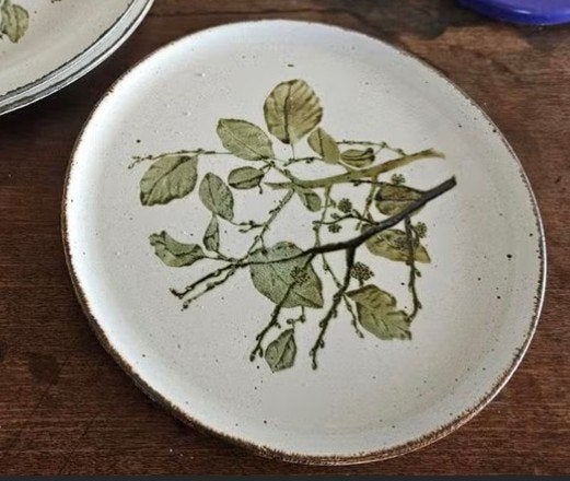 Wedgwood Stonehenge 'Green Leaves' taartschaal rond, Vintage, Nieuw, Ophalen of Verzenden, Schaal of Schalen