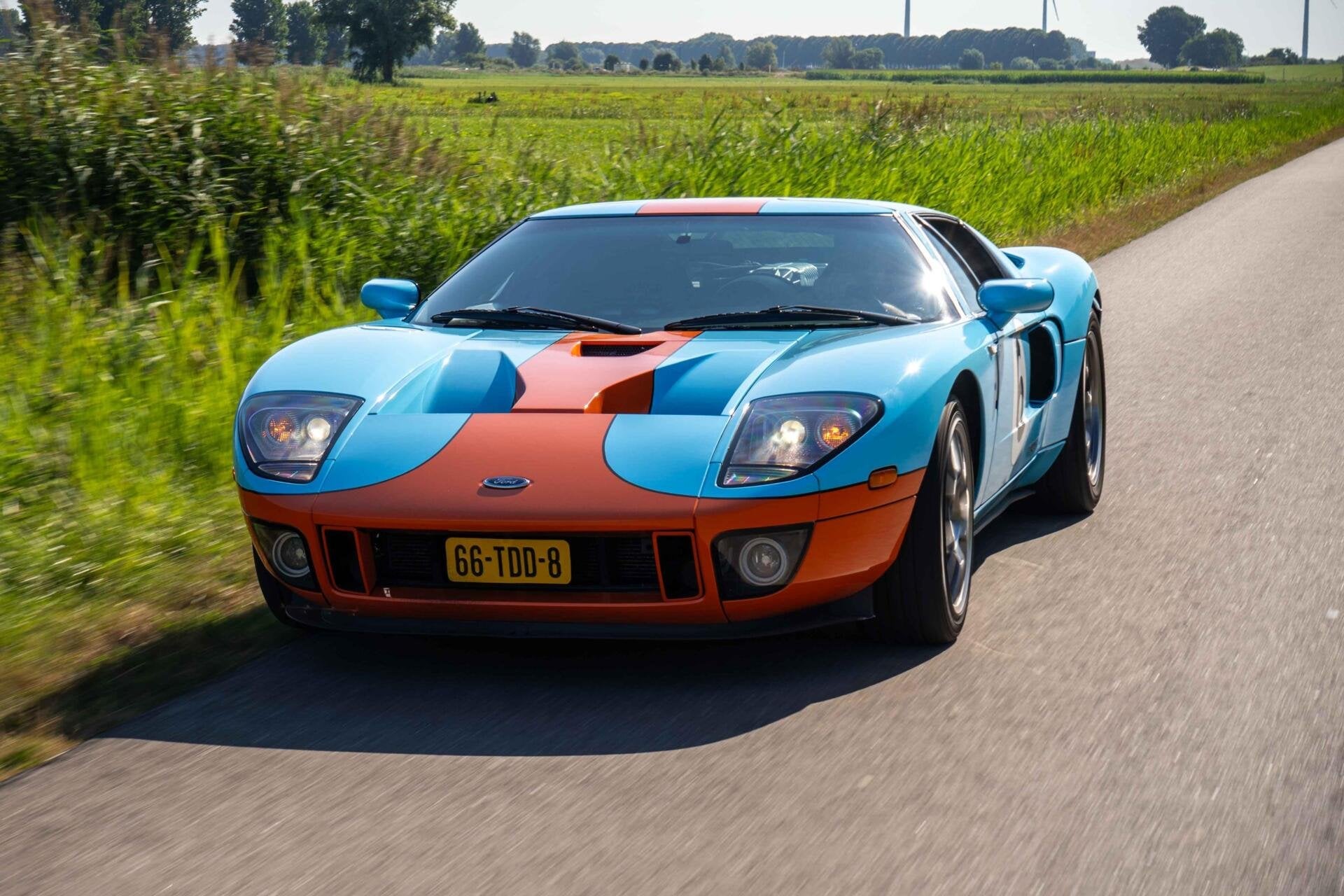 Ford GT Coupe | 2006, Lederen bekleding, Achterwielaandrijving, Zwart, Blauw