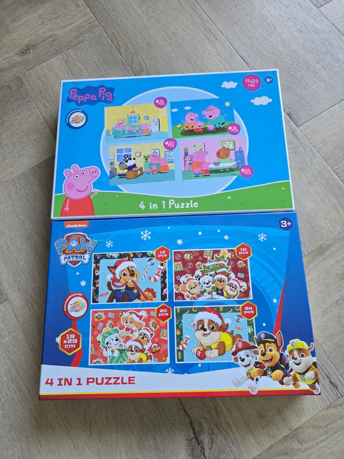 2 puzzels Peppa pig en Paw patrol, Ophalen, 10 tot 50 stukjes, 2 tot 4 jaar