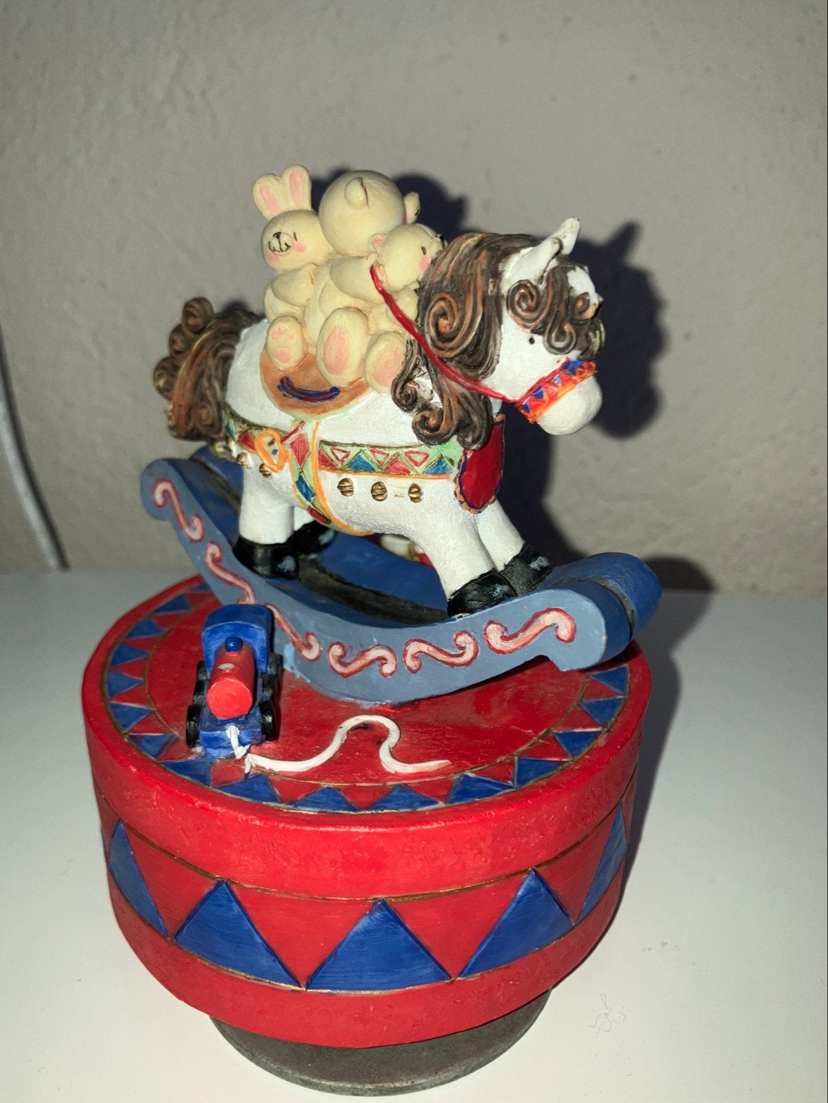 Hallmark Muziekdoos Schommelpaard met Beertjes - Zeer Mooie, Verzamelen, Ophalen of Verzenden, Zo goed als nieuw