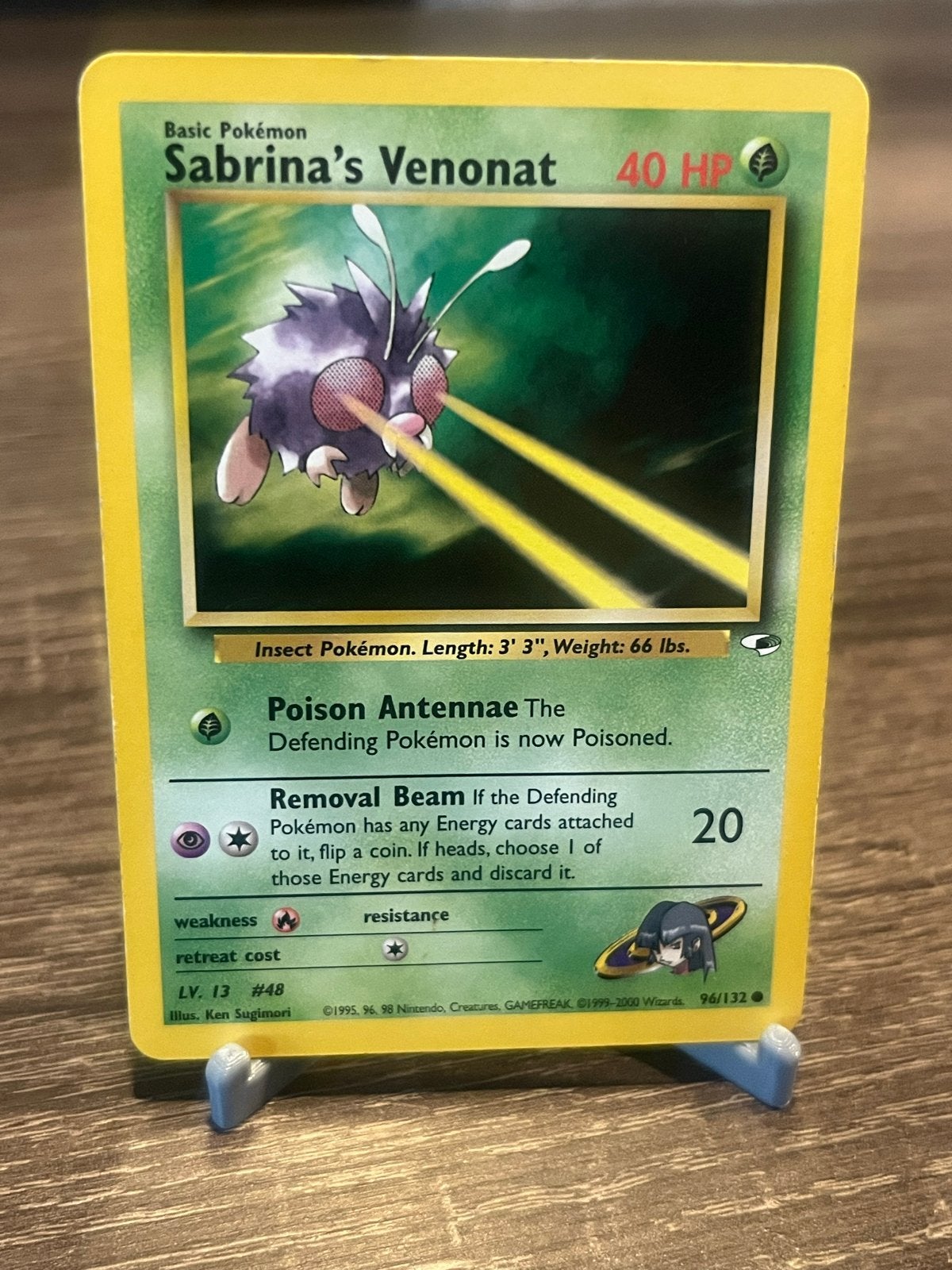 Sabrina's Venonat (96/132) - Gym Heroes - EX, Ophalen of Verzenden, Gebruikt, Losse kaart
