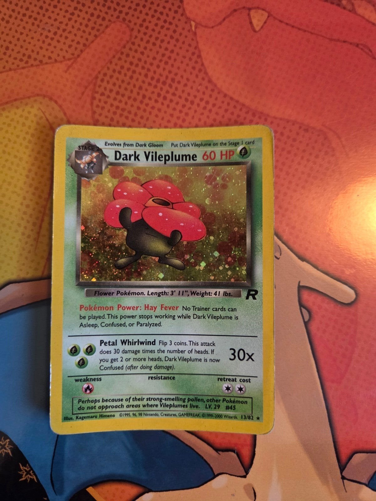 Dark Vileplume Holo Rare 13/82 - Pokémon Rocket Set, Hobby en Vrije tijd, Verzamelkaartspellen | Pokémon, Ophalen of Verzenden
