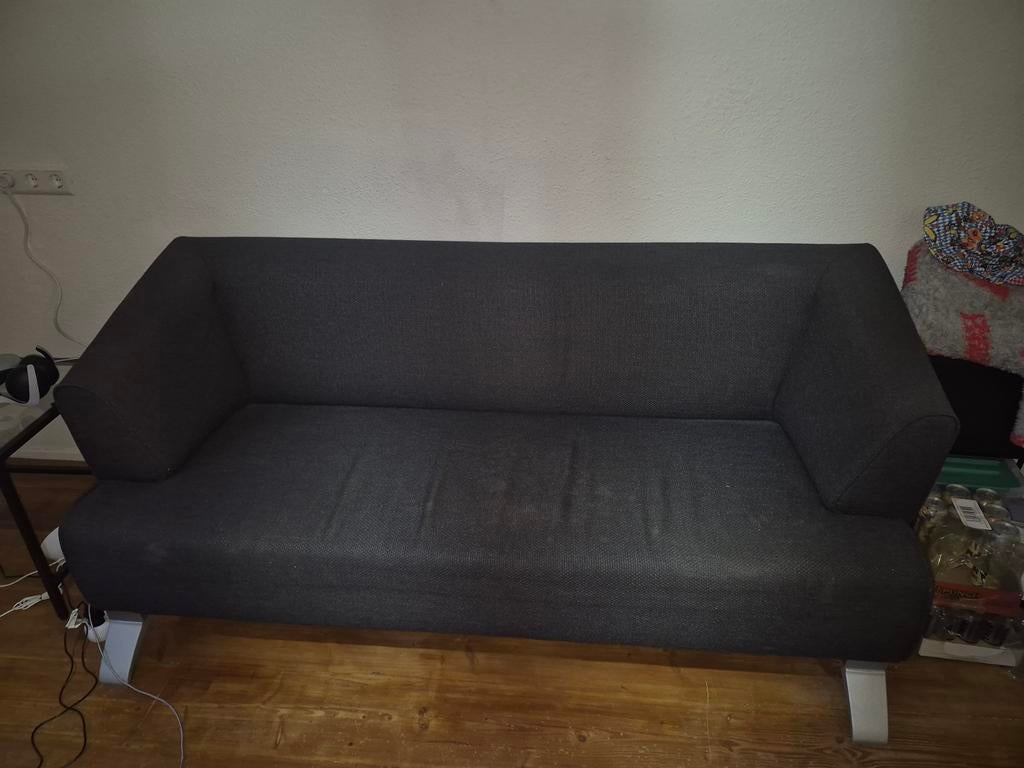 Zwarte Rolf Benz bank 200 cm, Ophalen, Gebruikt, 150 tot 200 cm, Driepersoons
