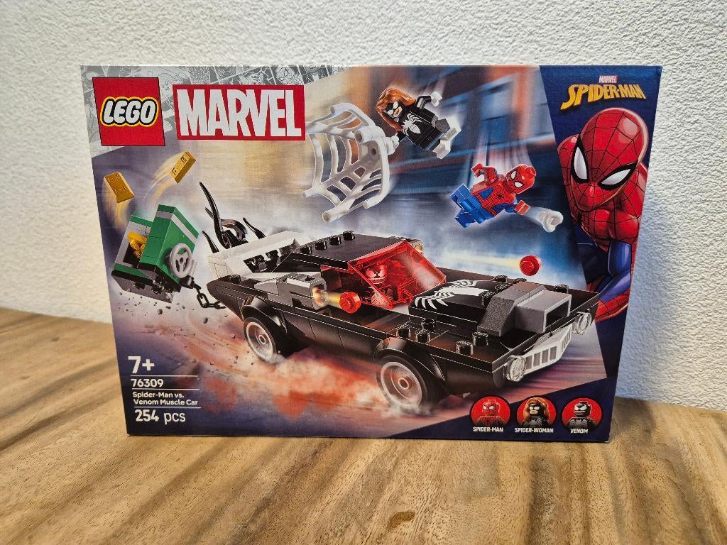 Lego Marvel 76309 Spider-Man vs. Venoms klassieke auto, Lego, Lego, Nieuw, Ophalen of Verzenden
