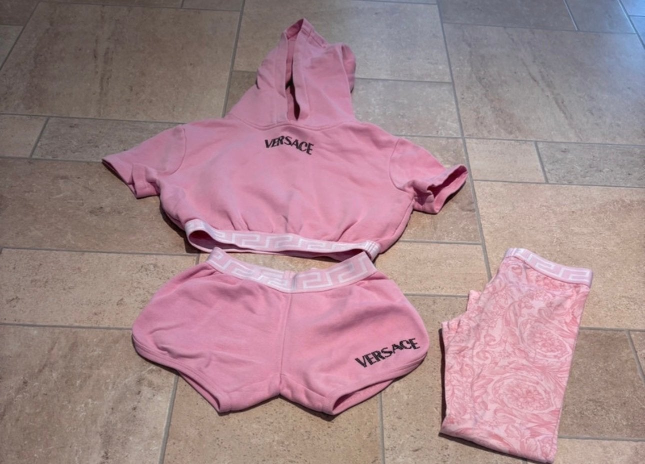 Versace drie delig maat 116 orgineel, Meisje, T, T, Ophalen of Verzenden