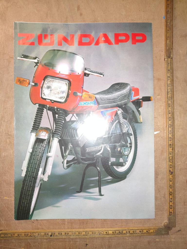 Brochure Zündapp, Fietsen en Brommers, Handleidingen en Instructieboekjes, Gebruikt, Ophalen of Verzenden