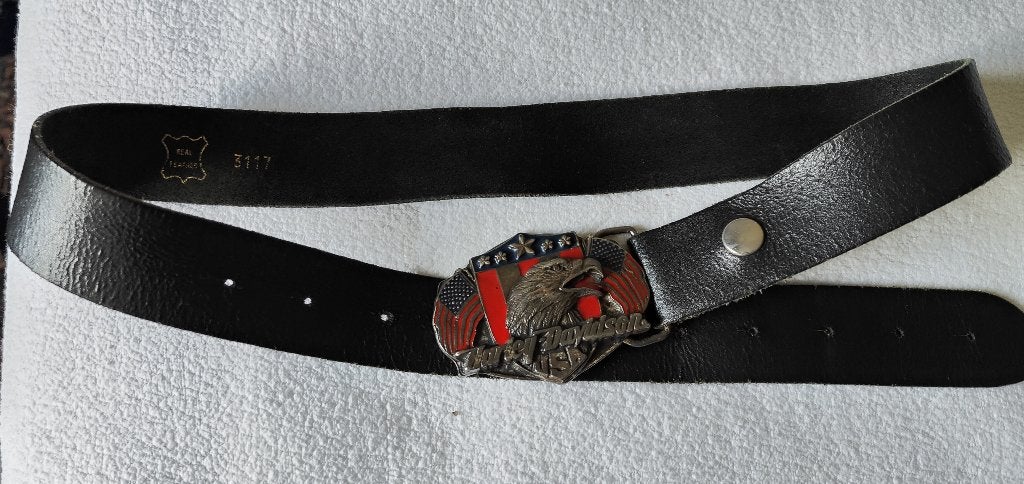 Vintage Harley-Davidson riemgesp (belt buckle) met riem, Dames, Ophalen of Verzenden, Tweedehands, Harley-Davidson