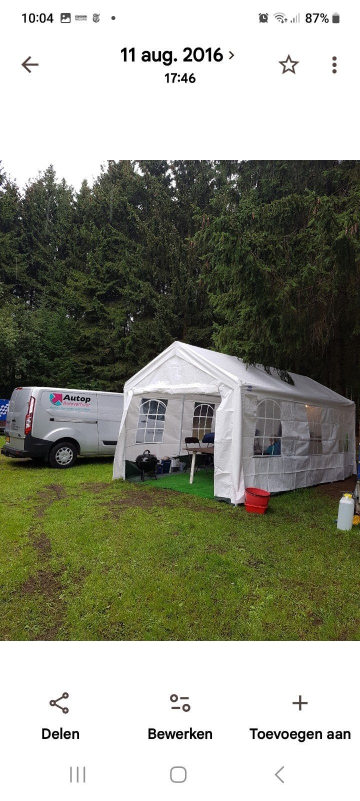 Grote partytent 4x8 meter - Zo goed als nieuw, Ophalen of Verzenden, Zo goed als nieuw