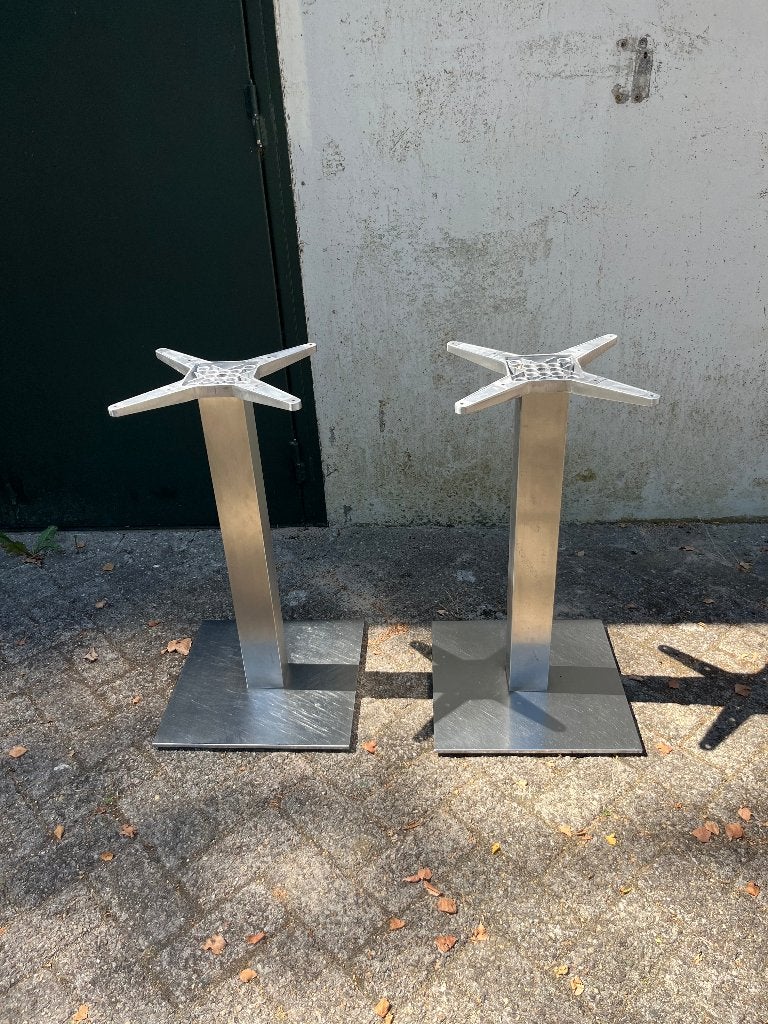RVS tafelpoot | 2 stuks, Huis en Inrichting, Tafelonderdelen, Ophalen, Minder dan 50 cm, Gebruikt, ;