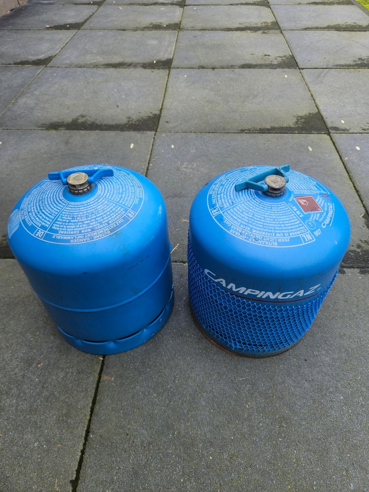blauwe gasfles camping gas, Ophalen, Zo goed als nieuw