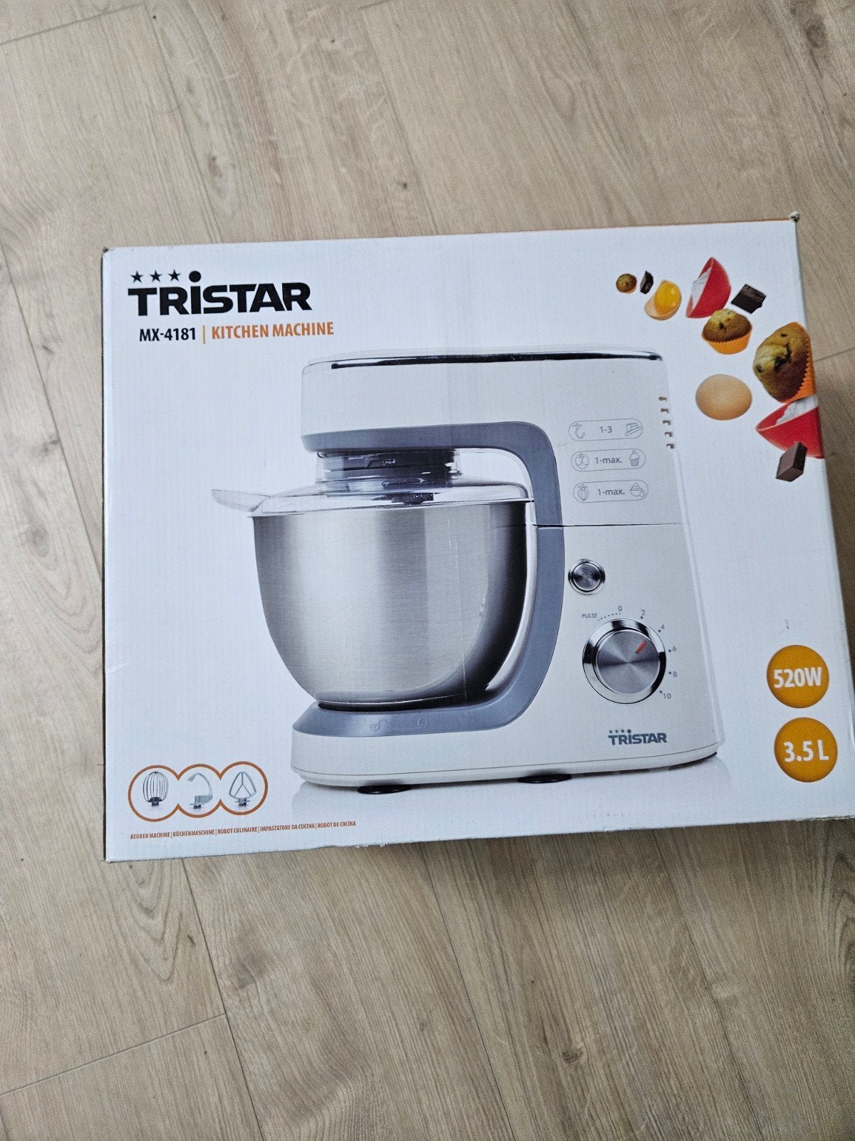 Tristar MX-4181 Keukenmachine - Nieuw in doos, 3 tot 4 liter, Ophalen of Verzenden, Nieuw, 3 snelheden of meer