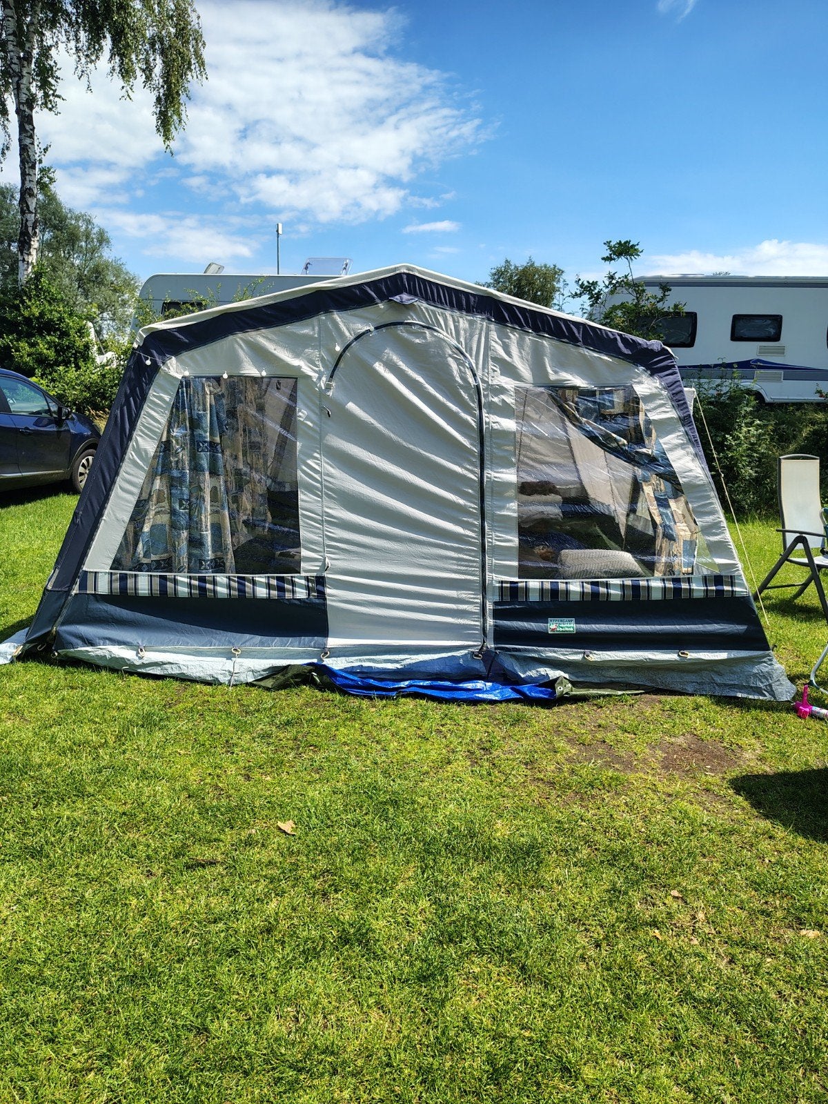 Ruime tunneltent met binnentent/slaapcabine, Caravans en Kamperen, Tenten, Ophalen, Gebruikt, Tot en met 4