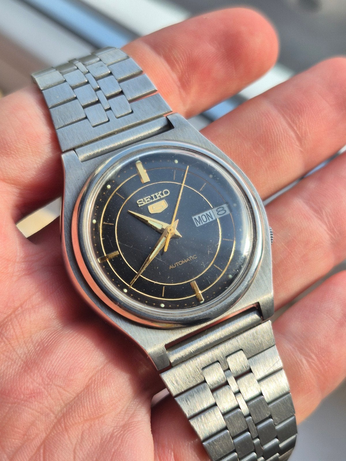 Seiko 5 Automatic Ref. 7009-3170 Bubble Kristal Vintage, IOS, Ophalen of Verzenden, Seiko, Gebruikt