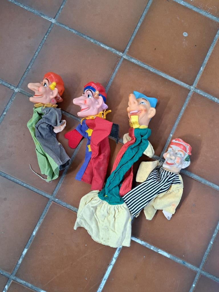 Vintage poppenkastpoppen, Ophalen of Verzenden, Gebruikt, Pop