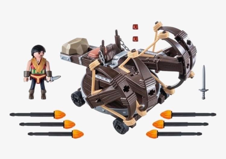 Playmobil Dragons Eret met viervoudige ballista - 9249, Ophalen of Verzenden, Zo goed als nieuw, Complete set