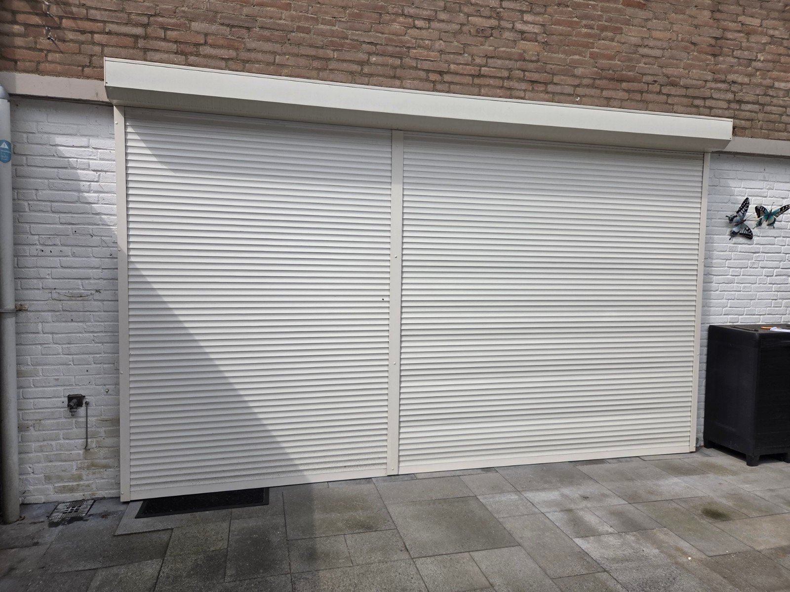 Elektrisch rolluik met afstandsbediening, Ophalen, Gebruikt, 200 cm of meer, Crème of Beige