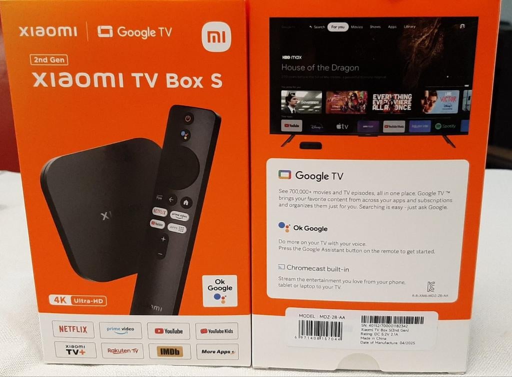 Xiaomi TV Box S (2nd Gen) 4K Ultra-HD Google TV, Ophalen of Verzenden, Zo goed als nieuw, HDMI, Zonder harde schijf