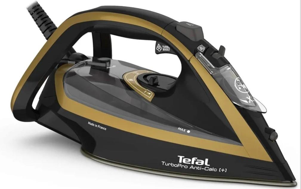 Tefal FV5696 TurboPro Anti-Calc Stoomstrijkijzer, Ophalen of Verzenden, Zo goed als nieuw, Strijkijzer met snoer