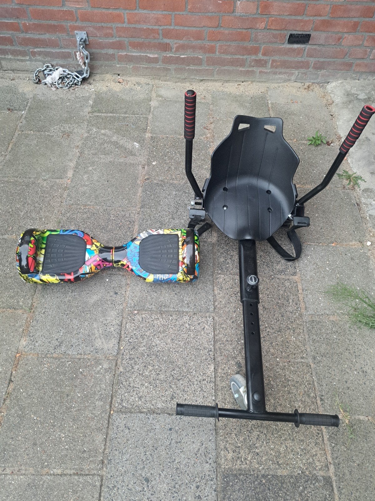 Hoverboard met zitje - Kleurrijk en compleet, Ophalen, Gebruikt