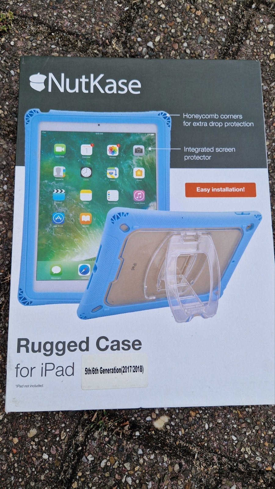 Nieuwe NutKase Rugged Case voor iPad 5e/6e Generatie, 10 inch, IPad 5e/6e Generatie (2017/2018), Nieuw, Bescherming voor- en achterkant