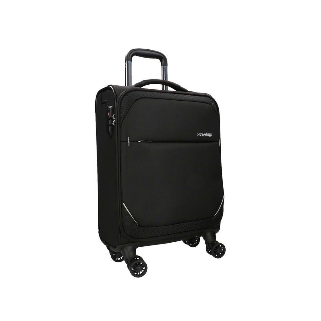 Travelbags  reiskoffer koffer The Base Soft 55 cm. zwart, 50 tot 60 cm, Hard kunststof, Nieuw, Ophalen of Verzenden
