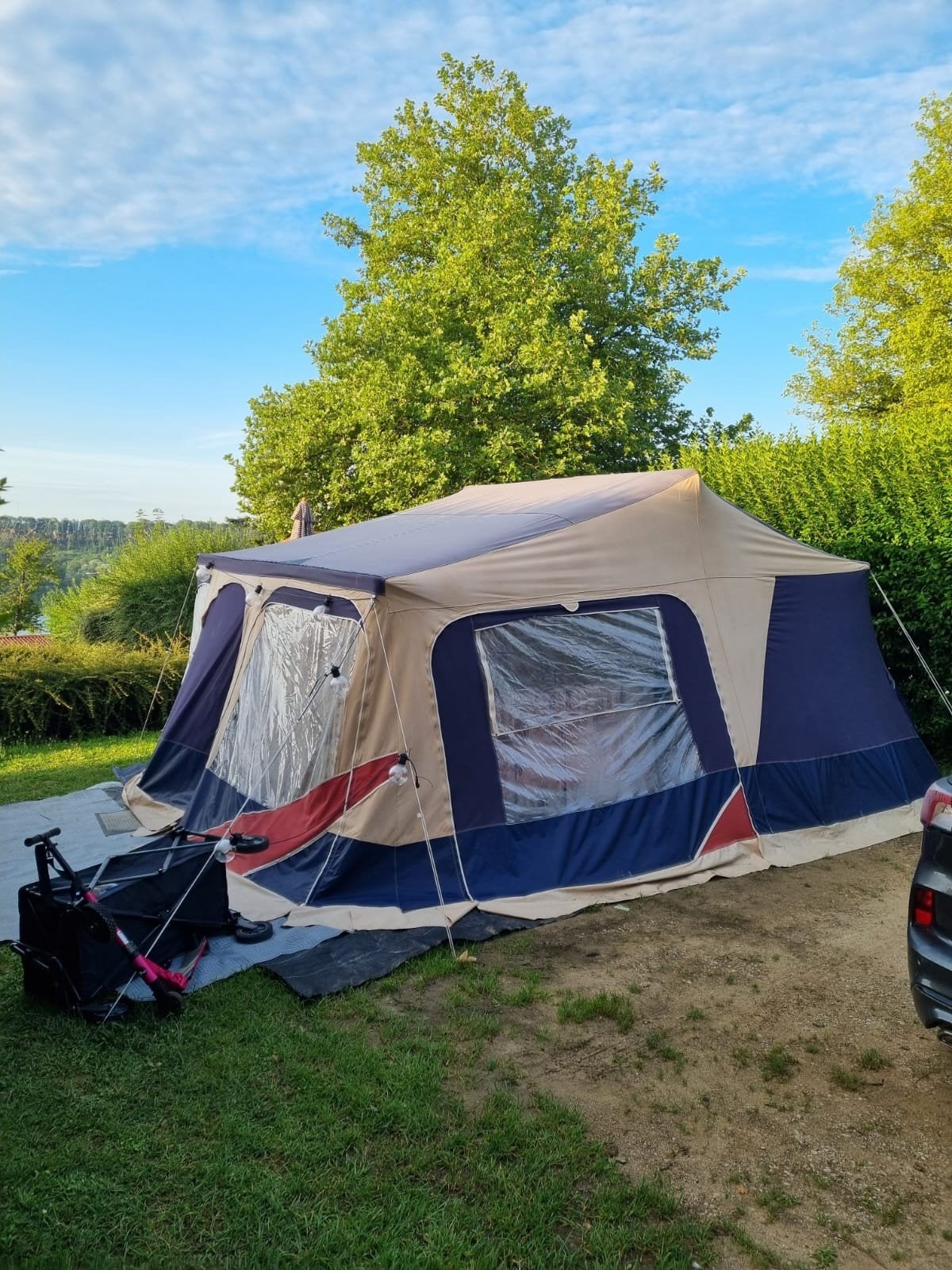 Jamet Jametic Outdoor vouwwagen met stallingsplek, Caravans en Kamperen, Vouwwagens, Ophalen of Verzenden, Meerkleurig, Tot en met 4
