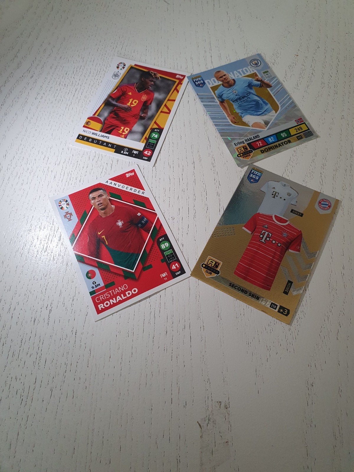 Ronaldo,haaland,nico,Bayern tenues, Ophalen of Verzenden, Zo goed als nieuw, Plaatje
