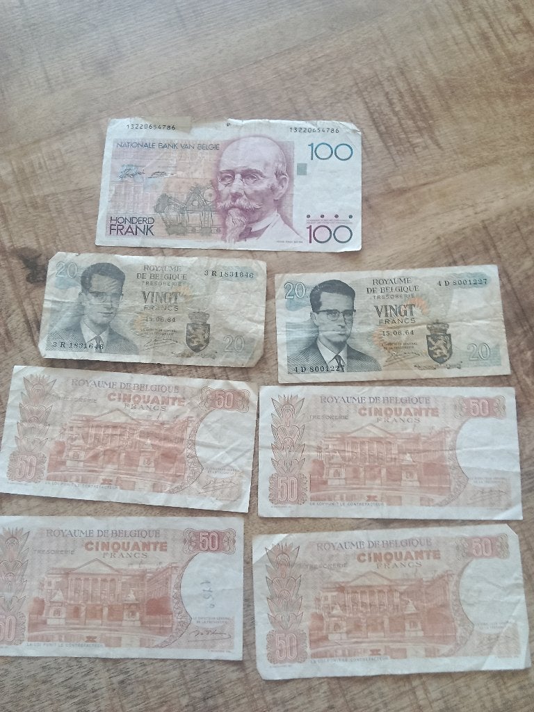Oude belgische bankbiljetten, Verzenden, Setje