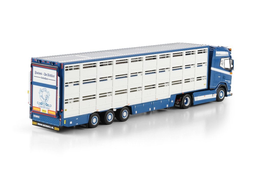 WSI DAF XG +  4X2  + LIVE STOCK TRAILER  PEETERS DE BAKKER, Hobby en Vrije tijd, Modelauto's | 1:50, Ophalen of Verzenden, Nieuw