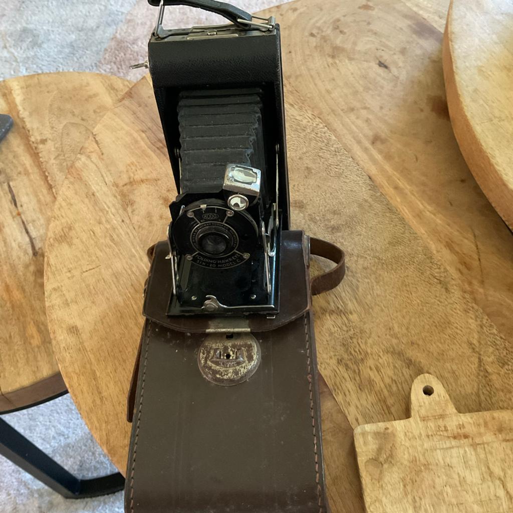 Kodak Folding Hawk-Eye Six-20 Model C met leren tasje, Ophalen, Gebruikt, Compact, Kodak