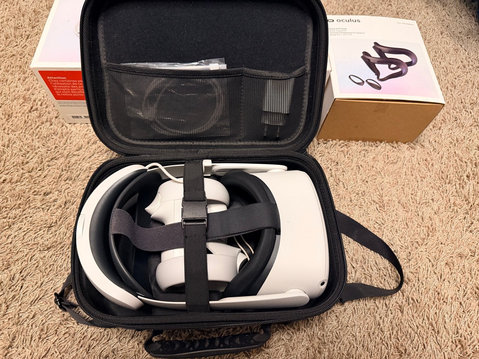 Oculus Meta Quest 2 128GB met extra's en draagtas, Ophalen of Verzenden, Zo goed als nieuw, VR-bril, Overige platformen