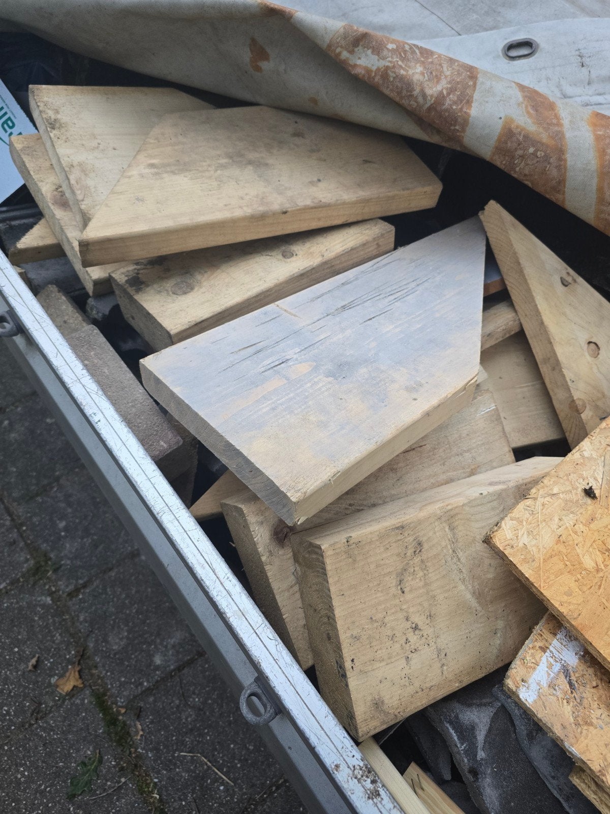 stookhout vuren balken, Tuin en Terras, Minder dan 3 m³, Ophalen