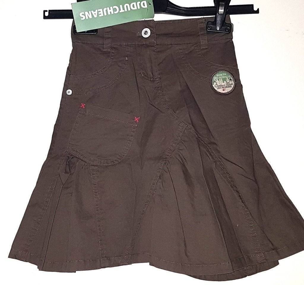 Bruine DJ Dutchjeans rok maat 98 NIEUW (8796) a, Meisje, Nieuw, Ophalen of Verzenden, Jurk of Rok