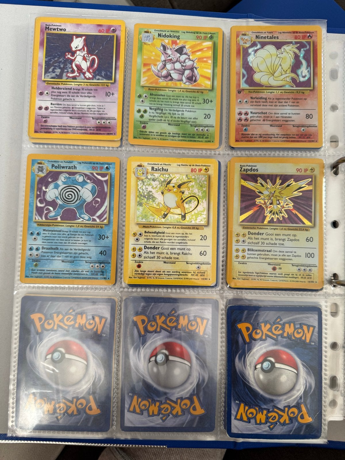 Zeldzame Pokémon kaarten - Mewtwo, Charizard, Alakazam, Ophalen of Verzenden, Gebruikt, Meerdere kaarten