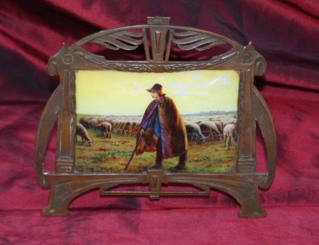 Art Nouveau koperen fotolijstje, Antiek en Kunst, Ophalen