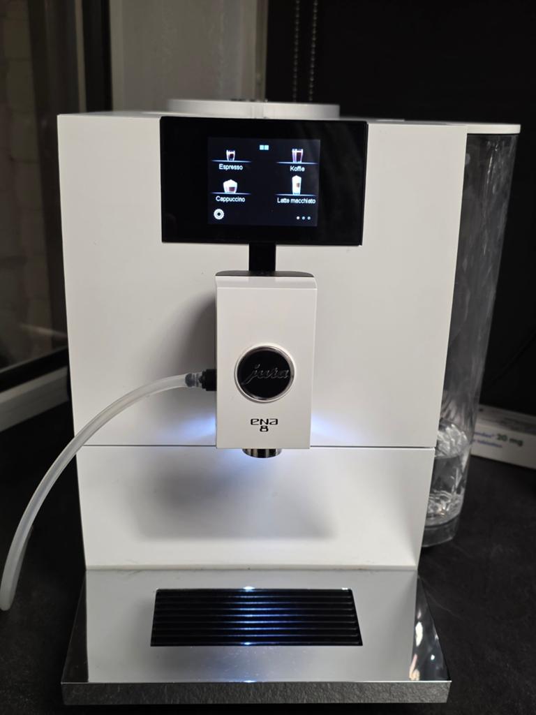 Jura ENA 8 Volautomaat Koffiemachine Wit, Witgoed en Apparatuur, Koffiezetapparaten, Ophalen of Verzenden
